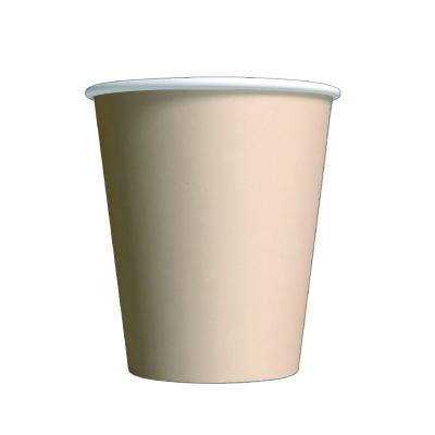 China Eco-friendly 9oz solid color party decoration solid colored peach beige cold paper cups 10pcs per pack for sale