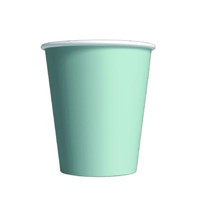 China Highest Quality Customized Solid Color Cheap Price Eco Blue Disposable Water Cups 10pcs Per Set Water Cooler Paper Cup For Party for sale