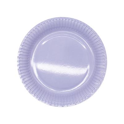 China Wholesale Bulk White Card Maker 270g Pure Color Birthday Party Paper Plates Disposable Eco-friendly Paper Plate for sale