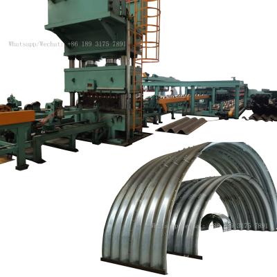 China Customized Corrugated Drain Steel Pipe Making Machine Mill Culvert Pipe Machine Steel For Driveway/Road for sale