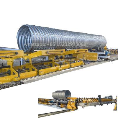 China Drain Bridge Culvert Plate Making Machine Spiral Corrugated Metal Culvert Pipe Making Machine for sale