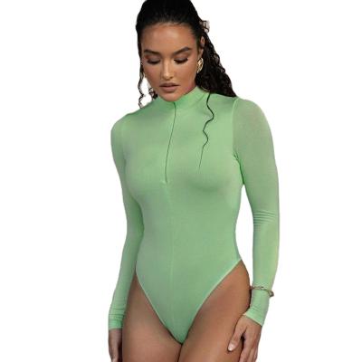 China 2021 Spring Autumn Solid Long Sleeve Bodysuit Breathable Custom Women Clothing Tops Slim Casual Jumpsuits For Women for sale