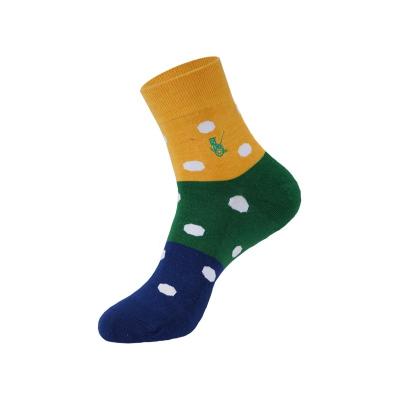 China Wholesale High Quality Color Breathable Socks Fashion Man Casual Socks Combed Cotton Socks Embroidery for sale