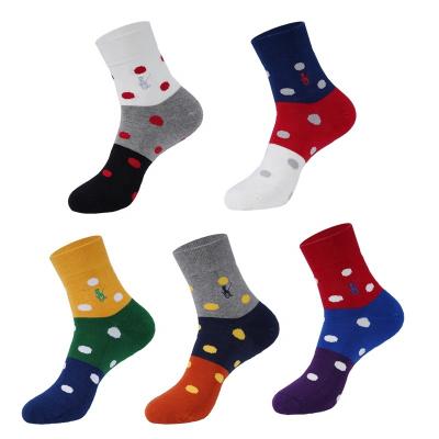 China Wholesale High Quality Color Breathable Socks Fashion Man Casual Socks Combed Cotton Socks Embroidery for sale