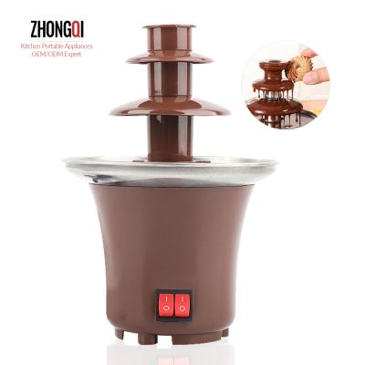 China Cheap car 4 layers hot selling home use chocolate entertainment fondue fountain and processing machine for sale