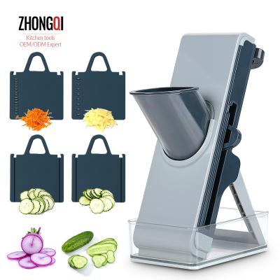 China New Product Viable Adjustable Foldable Onion Chopper Potato Slicer Vegetable Cutter Storage Hand Use for sale