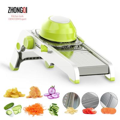 China Viable Mandoline Multifunctional Adjustable Vegetable Slicer Machine Slicer Vegetable Salad Cutter for sale