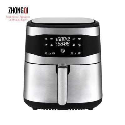 China 1800w XL 8l Healthy Air Fryer Square LED Touch Screen Electric Hot Air Fryer for sale