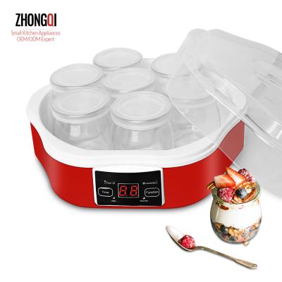 China Hotel Popular Upgraded Mini Home Greek Yogurt Maker Yogurt Dessert Maker With Ceramic Pots for sale