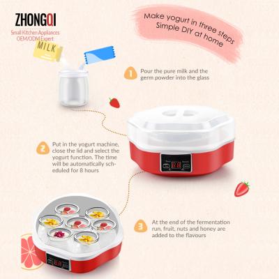 China Hotel Commercial Professional Greek Yogurt Maker Machine with LCD Display Professional Home Use Electric Yogurt Maker for sale