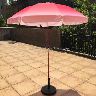 China 100% Beach Umbrella Changing Luxury Outdoor Pink Color Polyester Frame Metal Furniture 200cm for sale