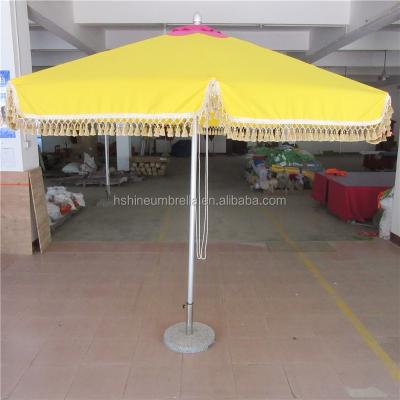 China Garden/yard/cafe/restaurant palace 3M luxury aluminum patio umbrella with tassels for sale