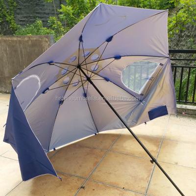 China Outdoor Outdoor Furniture 7.5ft UV Protect Camping Fishing Beach Umbrella With Sides for sale