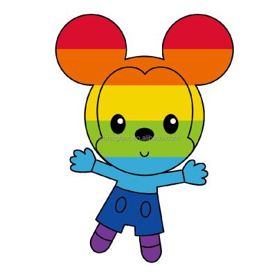 China Gift /Collectibles DISNEY RAINBOW SERIES 39 POPULAR PLASTIC 3D FOAM MICKEY PLUTO FIGURAL FOAM FIGURES CUTE BAG CLIP PVC KEY CHAIN for sale