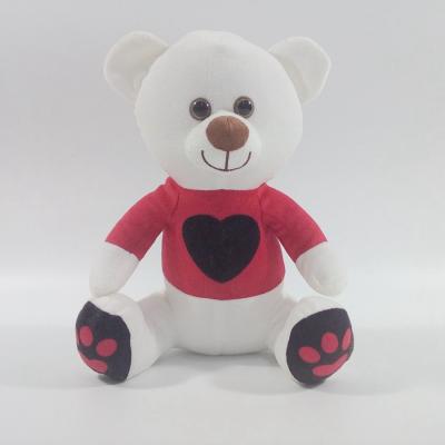 China Plush unstuffed plush toys plush toy skin without filling plush bear with printing clothes for crane machine for sale