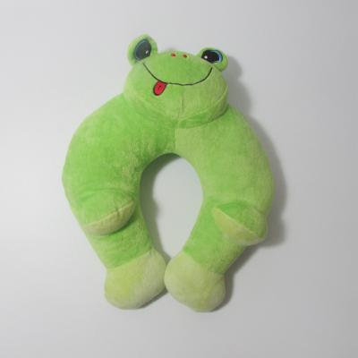 China Cute Plush Soft Stuffed Frog Neck Pillow U Shape for sale