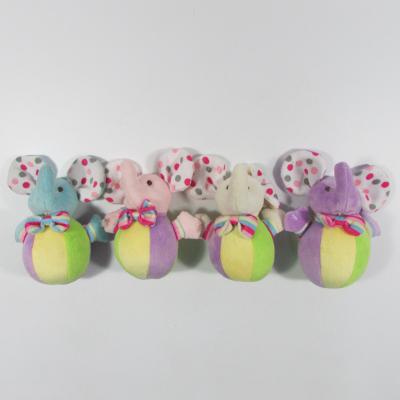 China Lovely plush toys/plush baby stuff/elephant animal bowling/plush toys/4 colors plush with ring,customized toys,CE/ASTM safety standard for sale