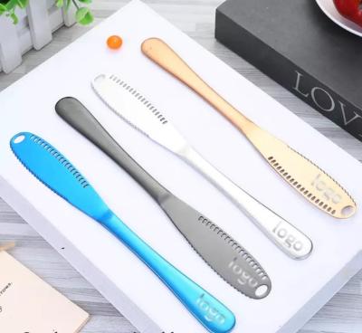 China Viable Creative Multi Color Stainless Steel Table Knife Butter Knife Steak Knife For Home for sale