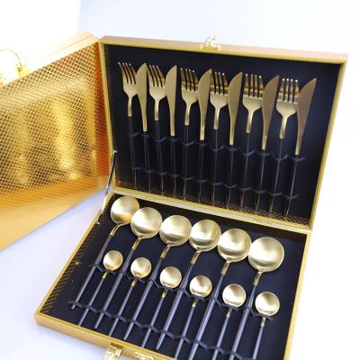 China Portuguese Home/Party/Restaurant Food Grade 304 Spoon Set Cutlery 24pcs Fork for sale