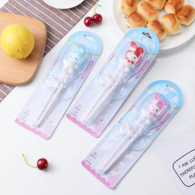 China Sustainable Cute Children's Plastic Packaging Chopstick Set Cartoon PP for sale