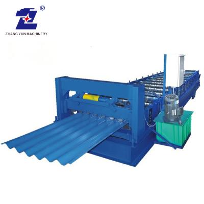 China Construction Projects ZY Color Steel Metal Material Customized Corrugated Wall Sheet Three Layers Profile Roof Panel Roll Forming Machine for sale