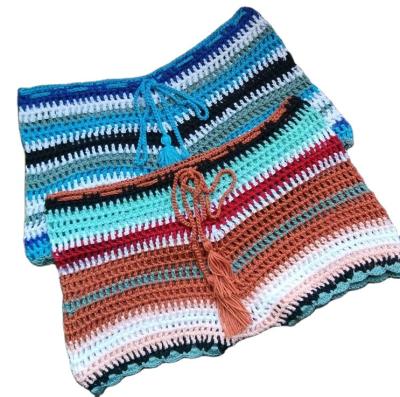 China 2021 NEW Cotton Breathable Colorful Beach Sexy Lady Boy Short Crochet Panties Bottom for sale