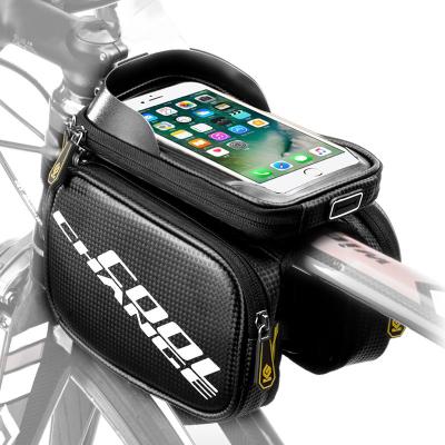 China Water Resistant Frame Front 6.0 Phone Case Touch Screen Bicycle Tube Bag Cycling Rainproof Accessories for sale