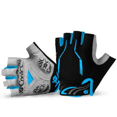 China Breathable Half Finger Motorcycle Anti Slip Gel Protective Mittens Men Women Racing Sport Road Bike Gloves Custom Bike Gloves for sale