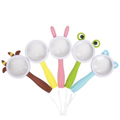 China Hand Held Children's Drop Cartoon Magnifying Glass Cute Animals Used Proof Magnifying Glass for sale