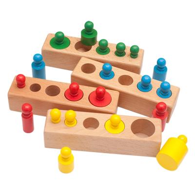 China Eco-Friendly Hold Custom Cylinder Wooden Kids Toys Educational for sale