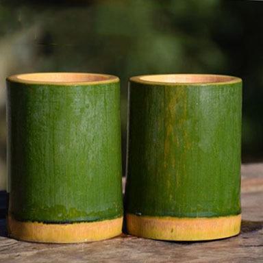 China Sustainable Tube Bamboo Tea Cup Can Make Bamboo Rice for sale