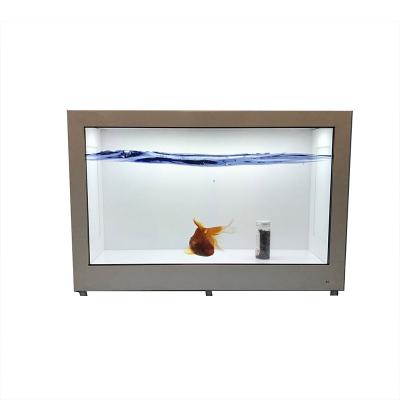 China 32/43/49/55 Inches IR Touch Transparent LCD Showcase For Window Shopping Support Android OS for sale