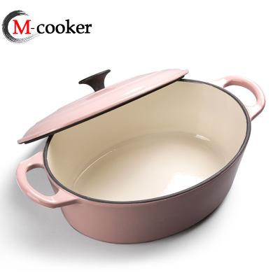 China Sustainable different color cooking pots cast iron sets casseroles cookware for sale