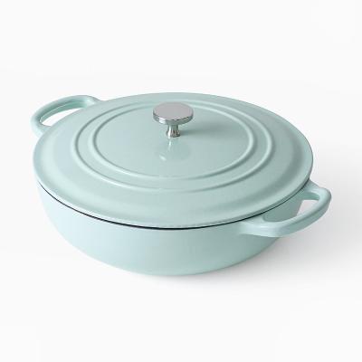 China Online-store sale small quantity cast iron cookware casserole soup hot pot shallow casserole for sale