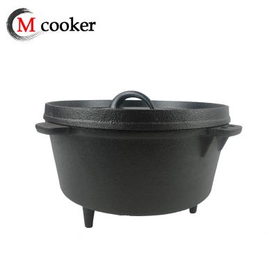 China Sustainable Popular Cast Iron Camping Dutch Oven Cookware With Legs for sale