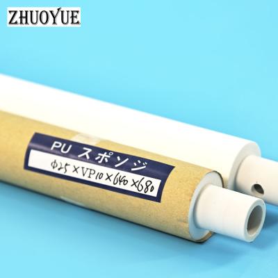 China ZHUOYUE Machinery Glass Washing Machine Super Water Absorption PU Sponge Roller For PCB Cleaning for sale