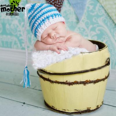 China Comfotable Baby Christmas Striped Baby Hat Widely Used Cute Custom Made Funny Top Quality Winter Kid Knit Hats for sale