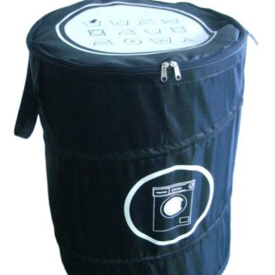 China 100% Printed Polyester Fabric Laundry Hamper Pop Foldable Handles Laundry Hamper for sale