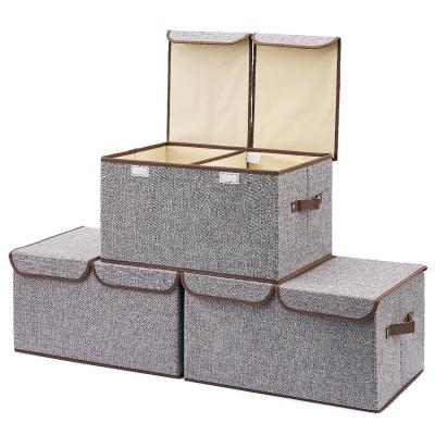 China Sustainable Custom Foldable Fabric Storage Box , Storage Cube For Doll Storaging Toys for sale