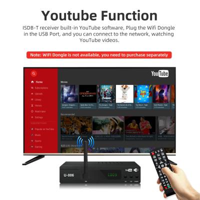 China USB PVR Junuo ISDBT-002 Mobile Digital TV Receiver ISDB-T Mpeg4 Mpeg2 Digital Set Top Box for sale