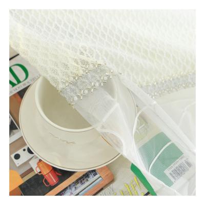 China Blackout Europe Solid White Kitchen Window Curtain Tulle Modern Wire Window Curtains for sale