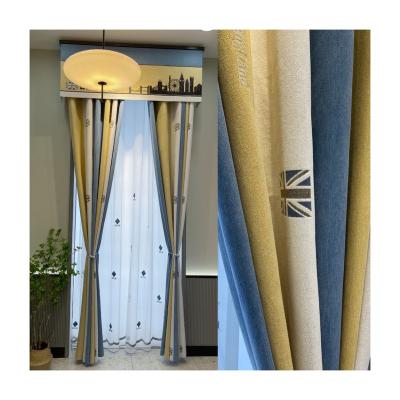 China Blackout Factory Outlet Chenille Jacquard Curtain Fabric Window Curtain for sale