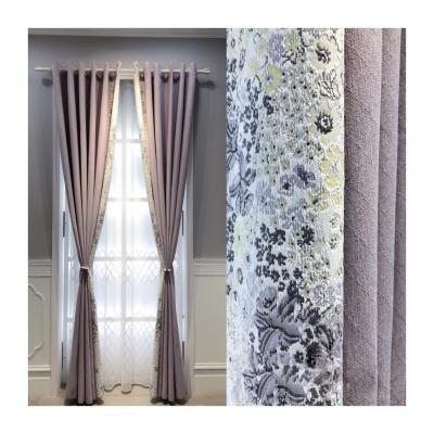 China Blackout Factory Outlet Chenille Jacquard Curtain Fabric Window Curtain for sale