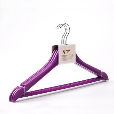 China SHOW Wholesale Colorful Adult Plastic Coat Cloth Hanger Flat Plastic for sale