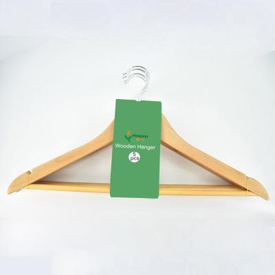 China Supplier Eco-friendly Material Supermarket Wooden Shirt Hanger 5 Pack Wooden Garment Hanger Set For Clothes à venda