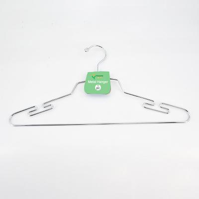 China PENGFEI Supplier Factory Supply Metal Coat Hanger Minimalist Rated Silver Chrome Plated Metal Wire Coat Hangers for sale