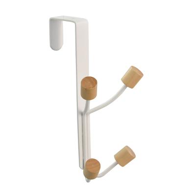 China Good Design Minimalist Over Door Hook Hangers White Over Door Metal Hooks For Clothes à venda