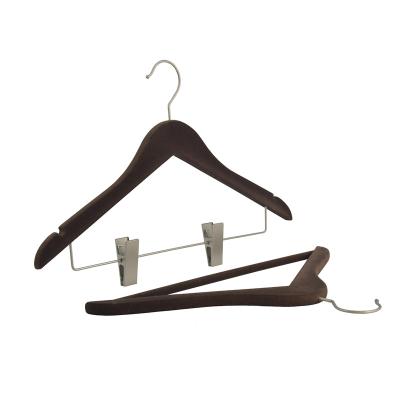 China Wholesale Luxury Flocking Custom CLASSIC LOGO Velvet Coat Boutique Clothes Hangers For Hotel for sale