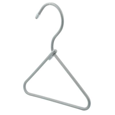 China Multi-funcatiospace Minimalist Mini Metal Clothing Rope Covered Hanger For Tie / Scarf for sale