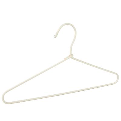 China Factory Direct Minimalist Space Saving Cheap Clothing Rope Metal Wire Hangers With Braided Rope Te koop